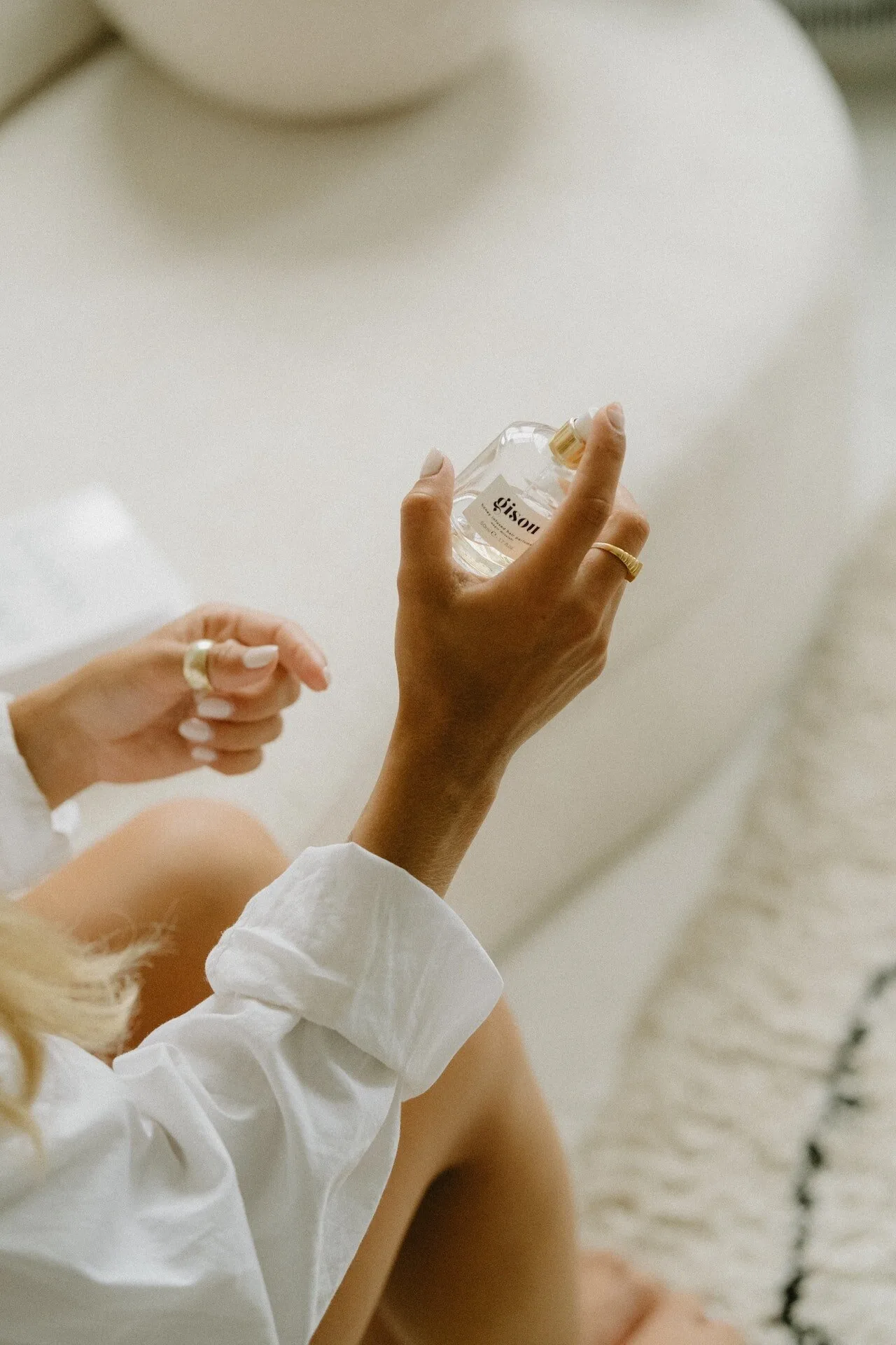 Woman in a calm moment of self-care